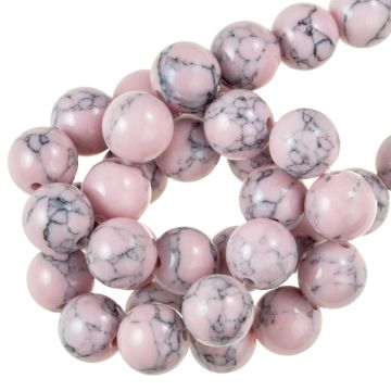 Turquoise Beads (8 mm) Pale Pink (48 pcs)