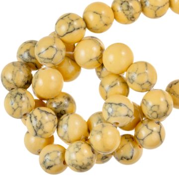 Turquoise Beads (8 mm) Amber Yellow (48 pcs)