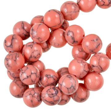 Turquoise Beads (8 mm) Deep Sea Coral (48 pcs)