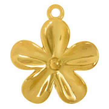 Stainless Steel Pendant Flower (28 x 24 x 2.5 mm) 18K Gold Ion Plated (1 pcs)