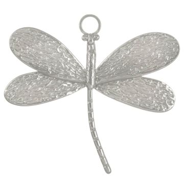 Stainless Steel Pendant Dragonfly (41 x 44 x 2.5 mm) Antique Silver (1 pcs)