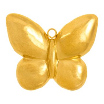 Stainless Steel Pendant Butterfly (27 x 23 x 3 mm) 18K Gold Plated (1 pcs)