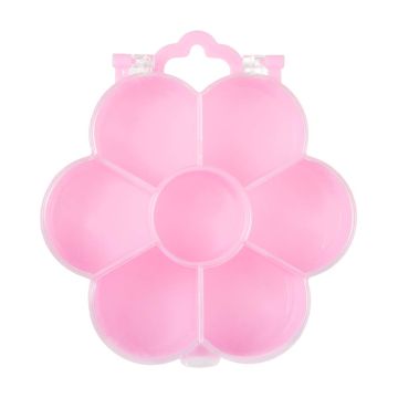 Storage Box Flower 7 Compartments (12 x 11 x 2.9 cm) Pink