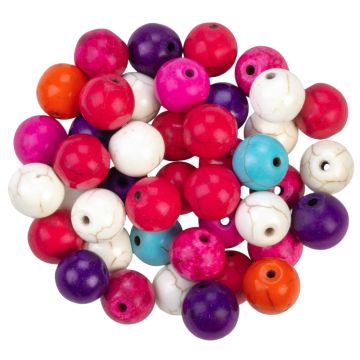 Turquoise Beads (10 mm) Mix Color (42 pcs)