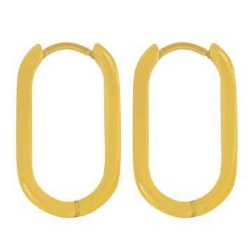 Stainless Steel Earrings (21.5 x 12 x 3 m) Gold (2 pcs)