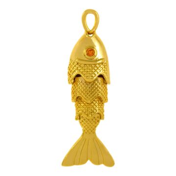Pendant Fish (27 x 7 x 5.5 mm) 18K Gold Plated (1 pcs)
