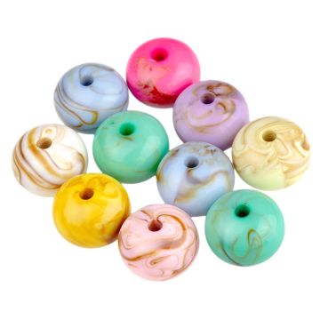 Acrylic Beads (20 x 14.5 mm) Mix Color (10 pcs)