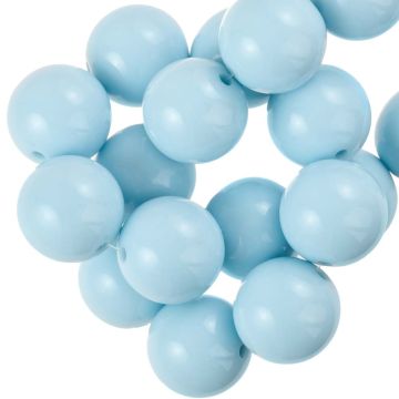 Acrylic Beads (16 mm) Pastel Ice Blue (25 pcs)