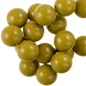 Acrylic Beads (16 mm) Juicy Olive (25 pcs)