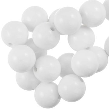 Acrylic Beads (16 mm) White (25 pcs)