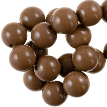 Acrylic Beads (16 mm) Elegant Brown (25 pcs)