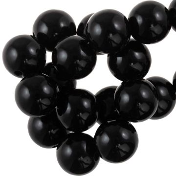 Acrylic Beads (16 mm) Black (25 pcs)