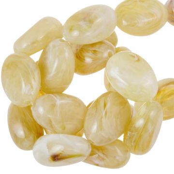 Acrylic Beads Two Tone (18 x 13 x 9.5 mm) Khaki (10 pcs)