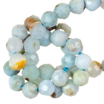 Larimar Faceted Beads (2 mm) 200 pcs