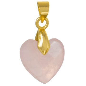 Rose Quartz Pendant Heart (12 x 11 x 5 mm) 1 pcs