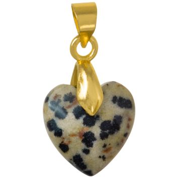 Dalmatian Jasper Pendant (12 x 11 x 5 mm) 1 pcs