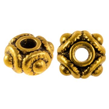 Tibetan Spacer Beads (8 x 5 mm) Gold (25 pcs)