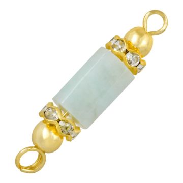 Aquamarine Faceted Jewelry Connector (28 x 6 mm) Gold (2 pcs)
