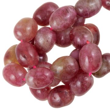 Malaysia Jade Beads (11- 13 x 9 - 10 x 8.5 - 10 mm) Old Lace (16 pcs)