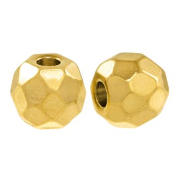 Stainless Steel Beads (6 x 5 mm) 18K Gold Ion Plated (5 pcs)