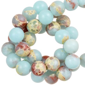 Imperial Jasper Beads (6 mm) Misty Aqua (60 pcs)