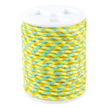 Braided Polycotton Jewelry Cord 4-Strand (1.5 mm) Summer Green (4 Meters)