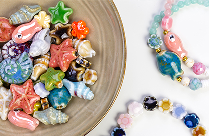 Summer ceramic beads