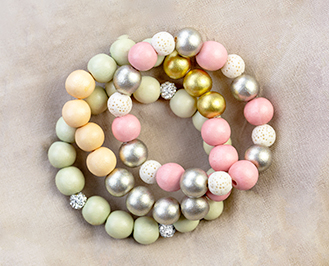 Pastel chic wooden beads